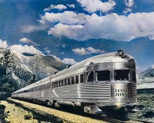 1936 THE DENVER ZEPHYR Color Tinted 4x6 Borderless PHOTO picture