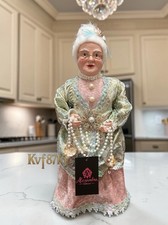18“ Mrs. Santa Claus Beach Sea Shells Christmas Pink Blue Dress Figurine New picture