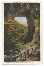 NATURAL BRIDGE, VA LOOKING UP STREAM ROCKBRIDGE COUNTY, VA W.E. BURGESS POSTCARD picture