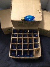C9 Blue Steady Light Bulb, 4 boxes of 25 each, 100 total, new in box picture