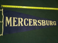 Vintage Oversized Mercersburg Academy Wool Felt Stitched Pennant VGC 16