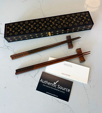 Louis Vuitton Monogram Chopsticks Set (2 Pairs) with Case and Box ULTRA RARE picture
