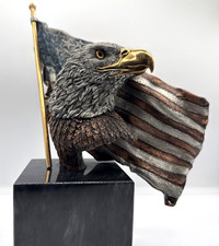 K Cantrell Symbols of Freedom Eagle Flag Sculpture Legends USA 1991 Limited Ed picture