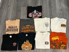 Vintage/Modern Harley Davidson Motorcycles T Shirts Lot Of 9 Size Medium & Large picture