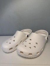 2025 Disney Parks Mickey Mouse Ears White Adult Clogs Crocs Size M9/W11 - NWOT picture