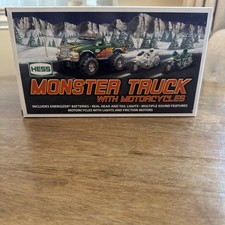2007 Hess Monster Truck with 2 Motorcycles NEW Unopened in Original Box picture