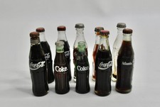 VTG 70'S MINIATURE COCA-COLA MINI GLASS BOTTLES SET OF 10 2.5 inches tall picture