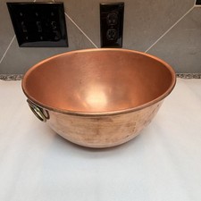 Vintage 10” Solid Copper Mixing Bowl picture