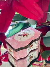 Antique 18thC George III Staffordshire Bilston Enamel Patch Snuff Box Pink picture