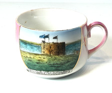 Fort William Henry in Pemaquid Beach, Maine ANTIQUE Souvenir CHINA TRINKET CUP picture