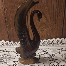 Vintage Brown And Gold Swan Figurine  picture