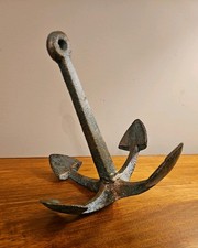 Rustic Cast Iron Anchor Nautical Maritime Home Decor Antique-Bronze Green picture