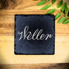 Weller Bourbon Whiskey Slate Coaster Brand New Handcrafted Laser Engraved Square picture