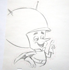 1990s GREAT GAZOO FRED FLINTSTONES HANNA-BARBERA ORIGINAL PRODUCTION cel DRAWING picture