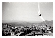 Blurry Aerial View of Unknown City & Mountains in Europe? 1963 Vintage Photo picture