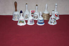 Lot of 9 - Ceramic/Porcelain Bells - Vintage - Collectables/Souvenirs picture
