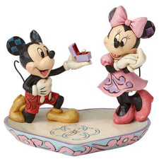 Jim Shore Disney Traditions Mickey & Minnie Ring Dish Resin Holiday Collector's picture