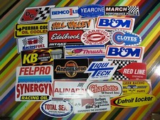 vtg 1980s 1990s Auto Racing sticker - Hill Valley B&M Justice Synergyn Weiand picture