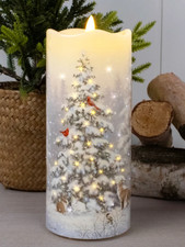 Woodland Christmas Fiber Optic Candle picture
