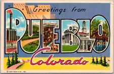 PUEBLO, Colorado Large Letter Postcard Curteich Chrome / 1971 Cancel picture