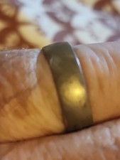 Vintage 1918 Liberte Egalite Fraternite Coin WWI Trench Art  Silver Ring Size 8 picture