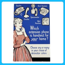 1960s Vintage Telephone Cardboard Advertising Sign 21