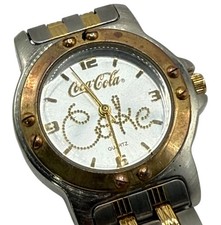 Vintage Coca-Cola Coke Two Tone Women’s Watch 27mm New Battery picture