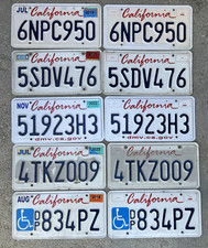 (10) Matching California License Plates (5 Pairs) LOT picture
