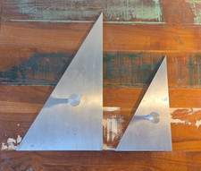 Pair Theo Alteneder Stainless Steel Triangles 12 Inch & 8 Inch Drafting Tools picture