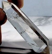 Natural Vogel Cut Quartz Crystal Specimen Double Point Generator Madagascar picture