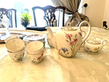 Vintage Tea Set Franconia Krautheim Bavaria Selb Meadow Flowers 21 Pieces Mint picture