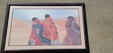 Irene Klar Original Watercolor Painting Out Past Round Rock Signed Framed picture