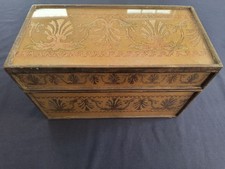 Antique Wood Box w/ Classical Motifs picture
