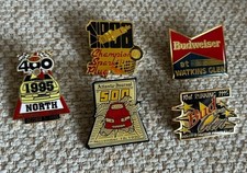 VTG Lot of 5 NASCAR Cup Races Hat Pins from 80's & 90's, GLEN, Atlanta, N.Wilksb picture