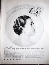 1934 Eugene Permanent Waves Hair Steam Sachet Ad picture
