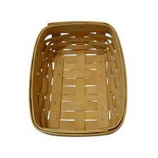 EUC Vintage Longaberger Slant Basket 2001 Signed 8x6.5 Cottage Granny Core picture