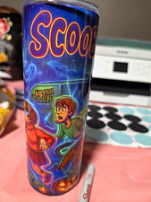 Scooby-Doo Halloween 20 fl oz Stainless Steel Insulated Tumbler w/ Lid Blue picture