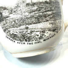 CAMDEN MAINE ME Antique AFTER THE FIRE 1892 Souvenir TRINKET TEA CUP picture