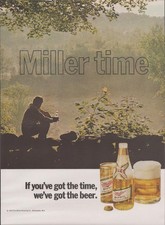Vintage 1972 Miller High Life 'Miller Time' Print Ad -  Original picture