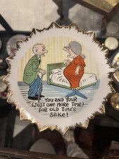 1950s 'You and Your Just One More Time For Old Times... Wall Plate BRADLEY Japan picture