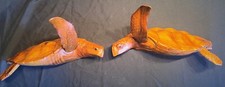 Logger Head Sea Turtles Wood Carving/Sculpture Wall ART Single or Pair picture