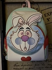 Loungefly Disney Alice in Wonderland White Rabbit Mini Backpack Bag NWT picture