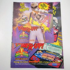 Power Rangers Tiger Barcodzz White Ranger 1994 Vintage Ad Card Insert picture