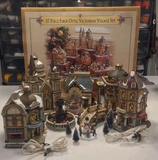 2003 Grandeur Noel Fiber Optic Christmas Victorian Village READ (B2-G3) picture