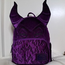 Loungefly Disney Maleficent Velvet Figural Mini Backpack NWT BoxLunch New  picture