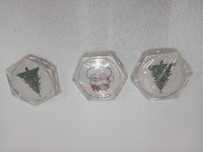 Christmas Coasters Lot Of 3 Sealed New 1980's Vintage picture