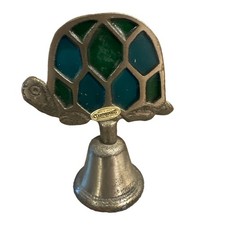 Counterpoint Turtle San Fran Cast Iron Blue Green Bell VTG picture