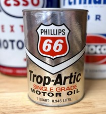Vintage Phillips 66 Trop Artic Motor Oil Can Quart Empty picture