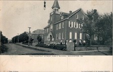 Chestnut Street Public School Souderton PA Postcard 1900s Halftone Print picture