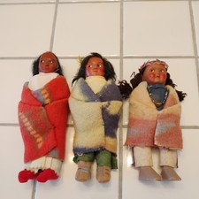 Vintage SKOOKUM Dolls,  Three of them, 6